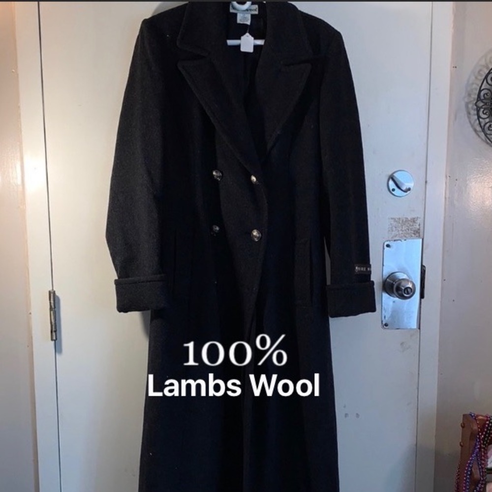 Seventh Avenue 100% Vintage Lambs Wool Maxie Coat Size 16 Lined. NWOT.